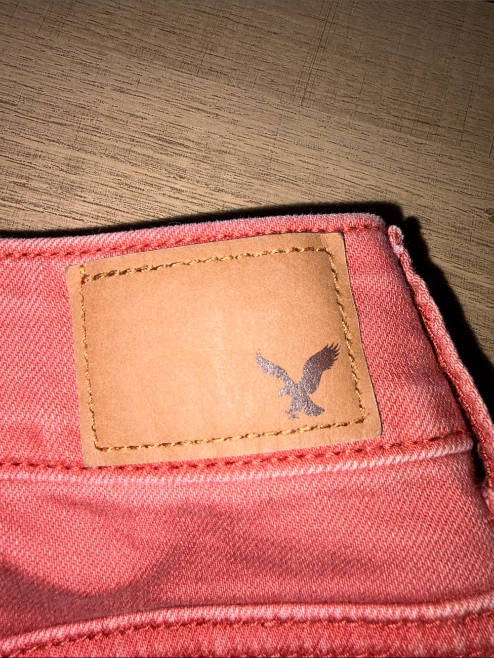 American Eagle Outfitters Coral Lace-Trim Denim Shorts - Picture 3 of 5